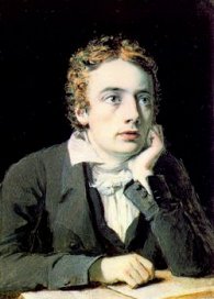 miniature portrait of Keats by Joseph Severn, 1819