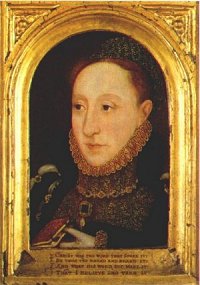 portrait of Elizabeth I on wood; c1565