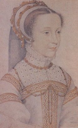 Sketch of Mary, queen of Scots, age 12 or 13, by Clouet