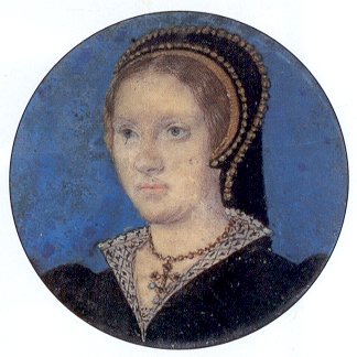 Miniature portrait of Katharine Parr by Lucas Horenbout