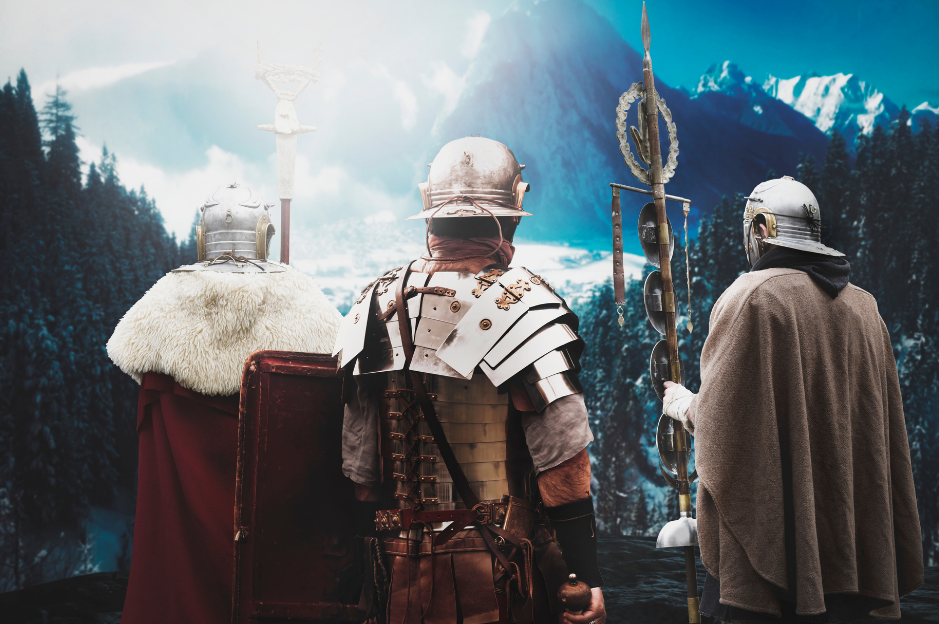 roman soldiers marching