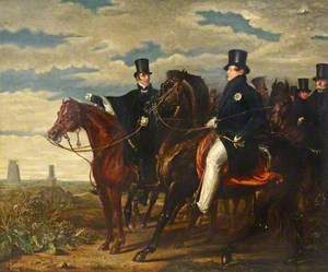 haydon-benjamin-robert-1786-1846-the-duke-of-wellington-describing-the-field-of-waterloo-to-hm-george-iv